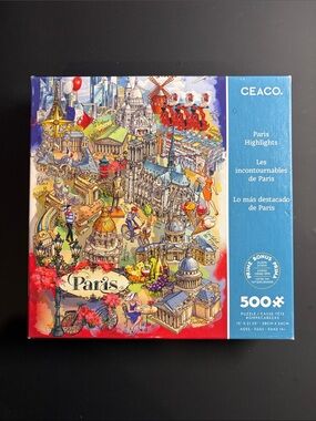 3/$20 🧩 Paris Highlights 500 Piece Jigsaw Puzzle